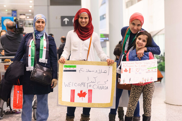 Refugees at Toronto Airport
